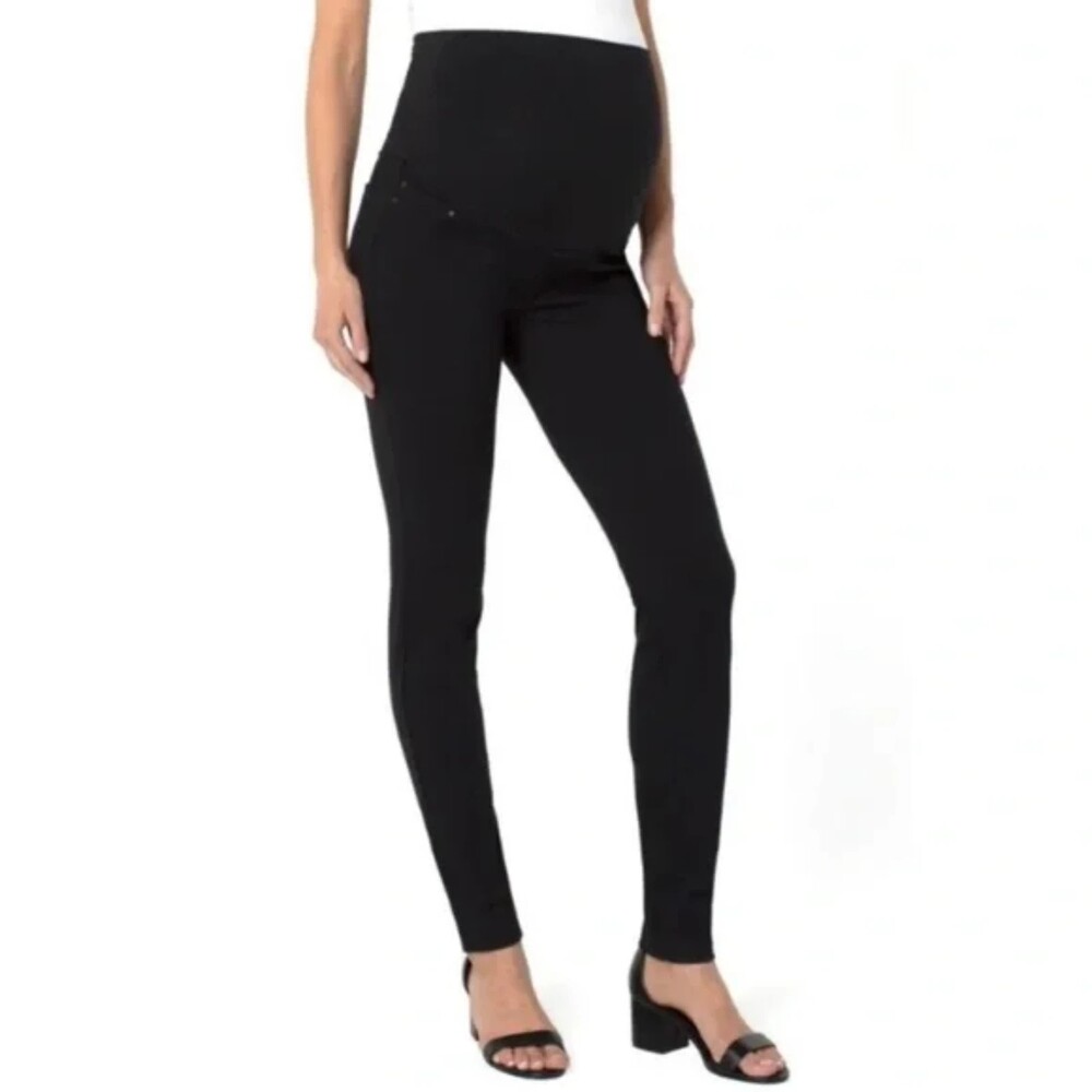 LIVERPOOL The Legging Black Maternity Belly Band Jeggings Pants Size 14 / 32